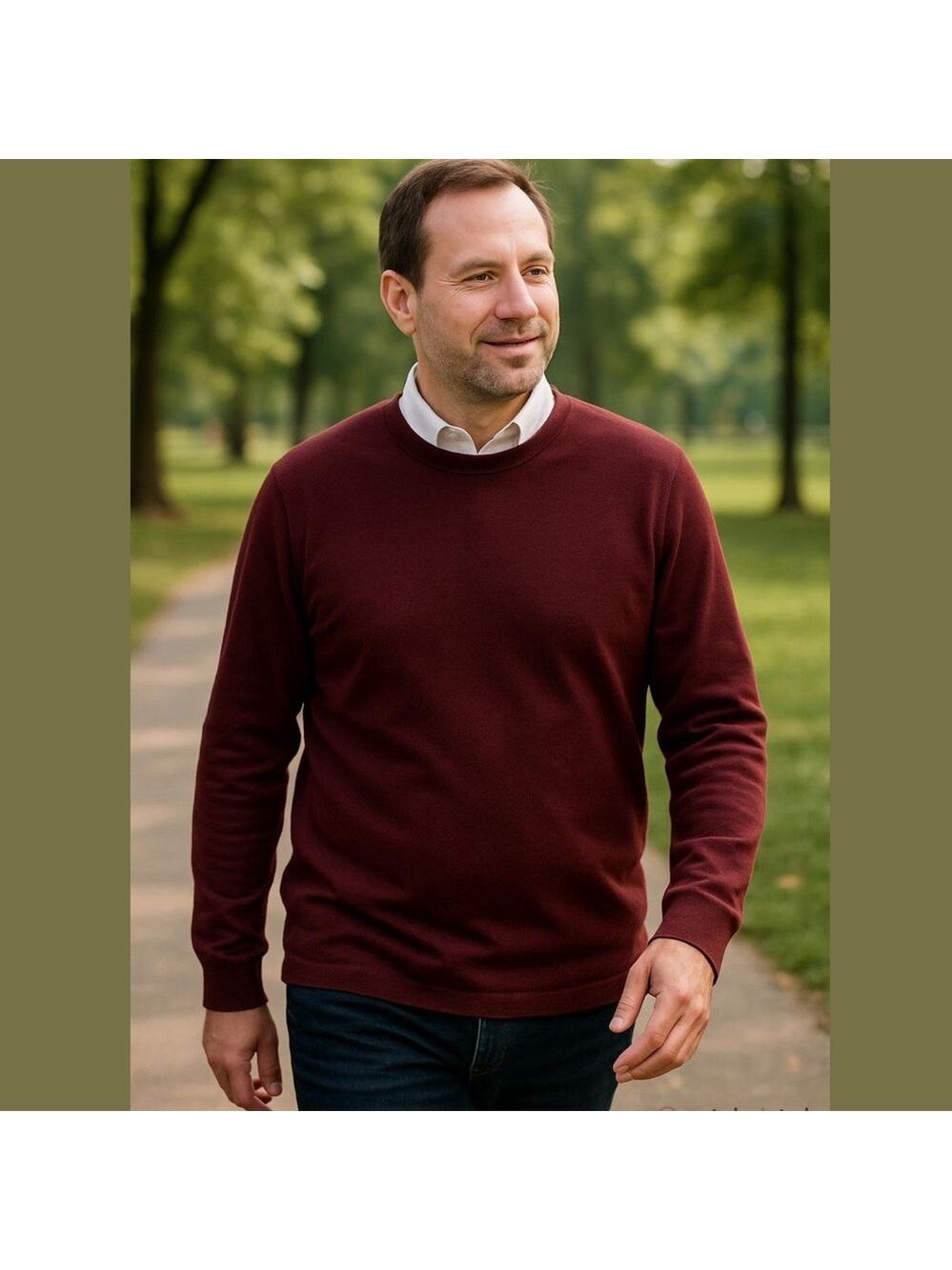 MEMBER'SMARK CASHMERE WINE-RED CREWNECK PULLOVER SWEATER ECLECTIC GRANDPA SZ XXL